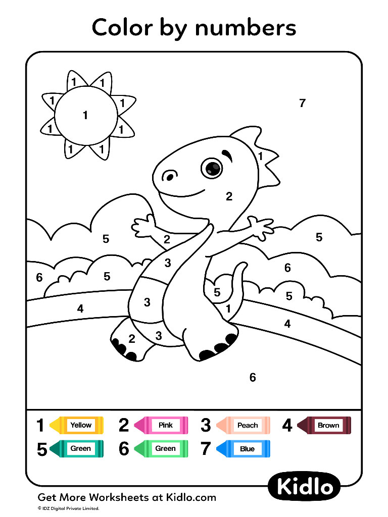 color by numbers animals worksheet 19 kidlo com