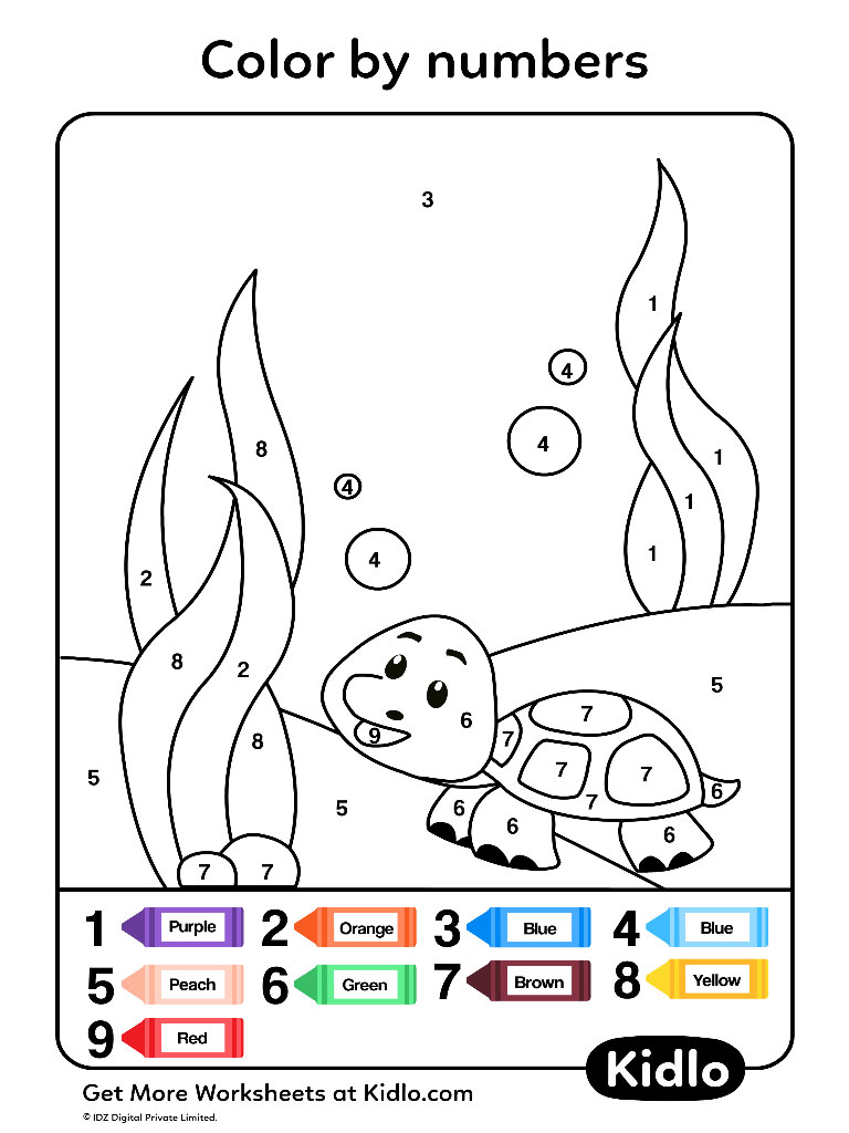 Under The Sea Worksheets Color And Numbers