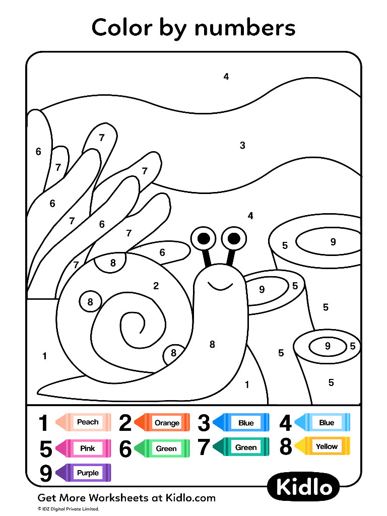 Color By Numbers Worksheets Marine Life