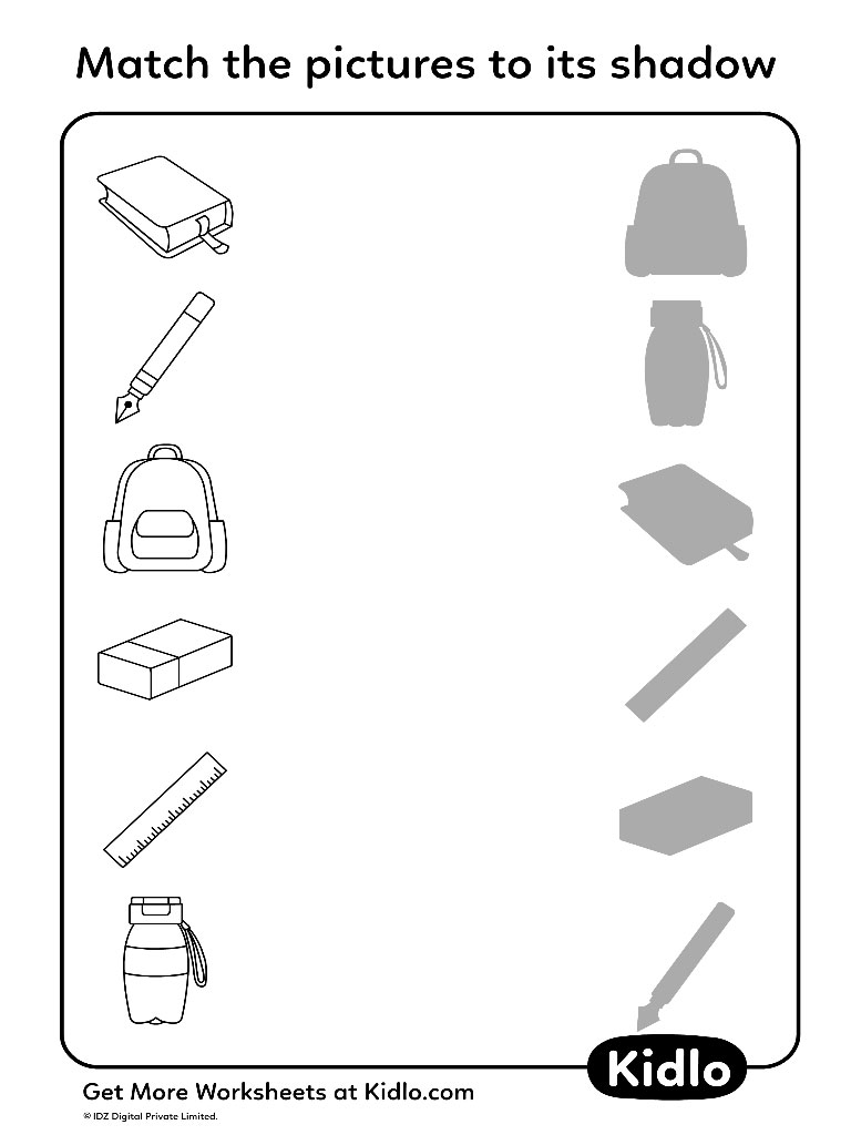Shadow Matching Game Printable