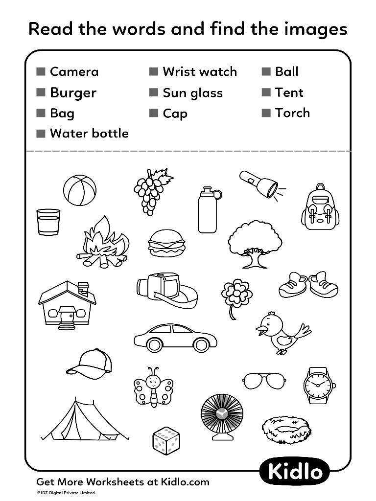 match words to its pictures sorting worksheet 11 kidlo com