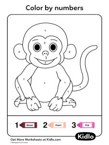 Color By Numbers - Coloring Pages Worksheet #33 - Kidlo.com
