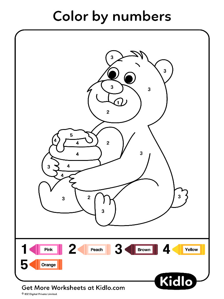 Color By Numbers - Coloring Pages Worksheet #58 