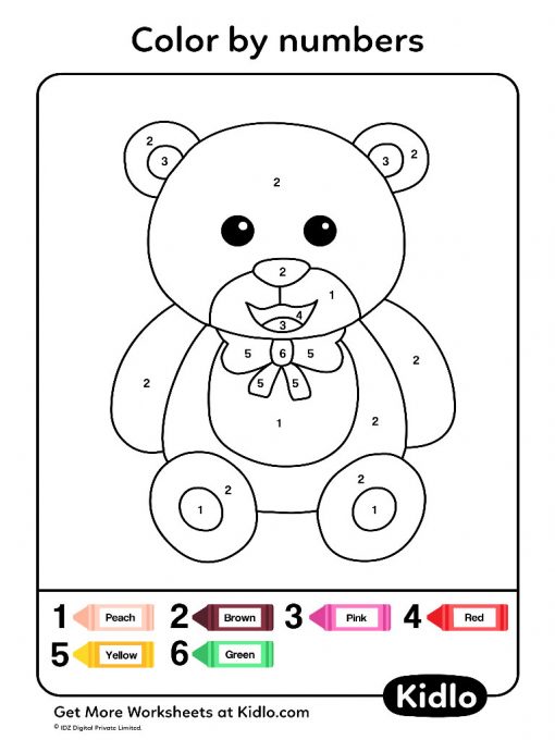 Color By Numbers - Coloring Pages Worksheet #67 - Kidlo.com