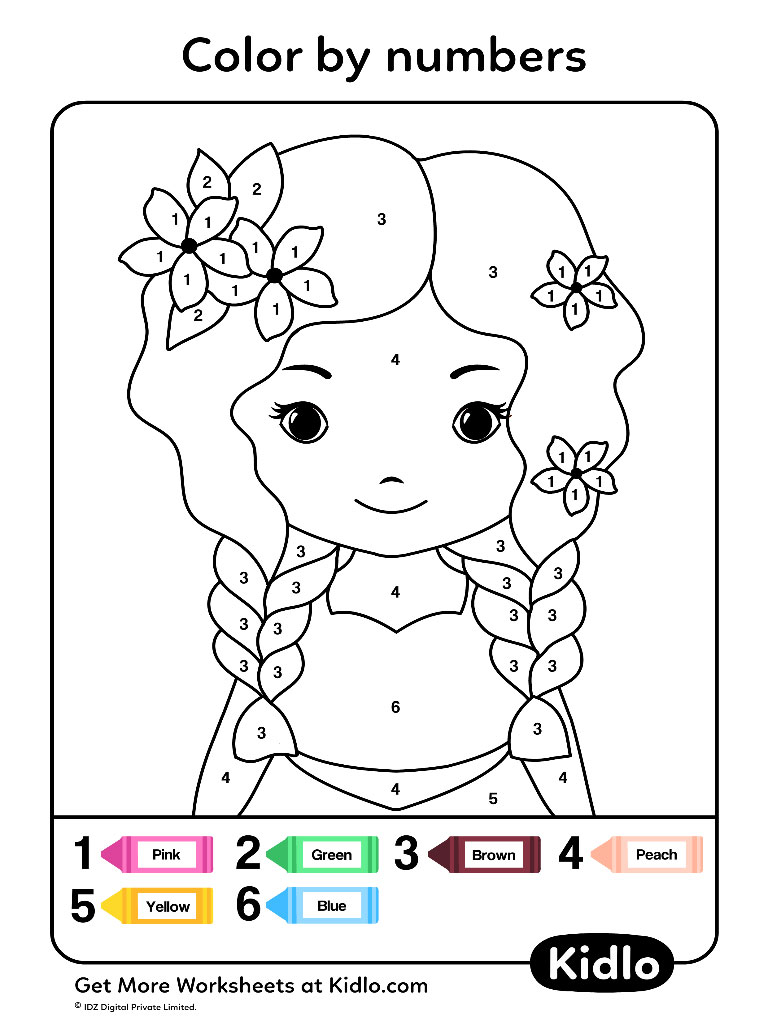 colour by numbers coloring pages