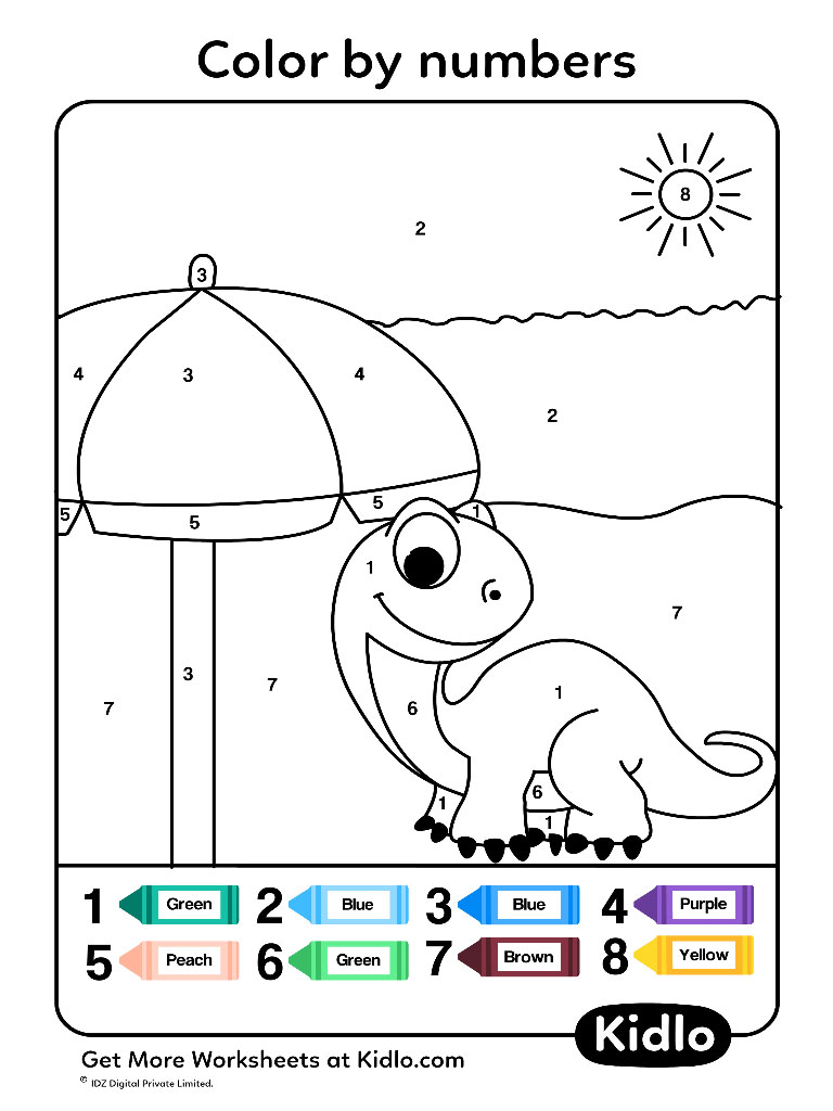 Color By Numbers - Coloring Pages Worksheet #49 